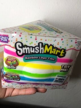 SMUSHMART JUMBO 🌈 RAINBOW CAKE SQUISHY 🍰